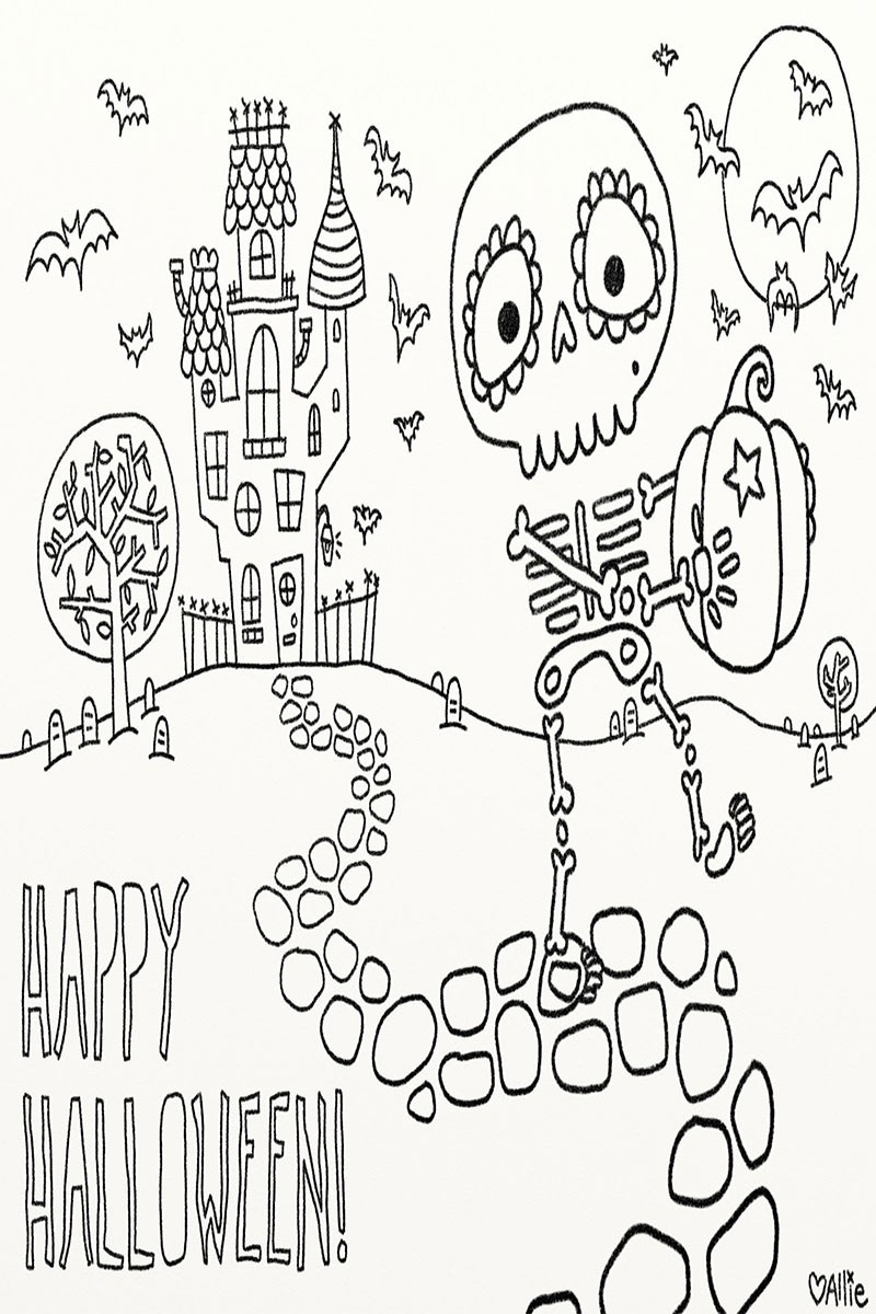 Funny Halloween Coloring Pages for Toddlers