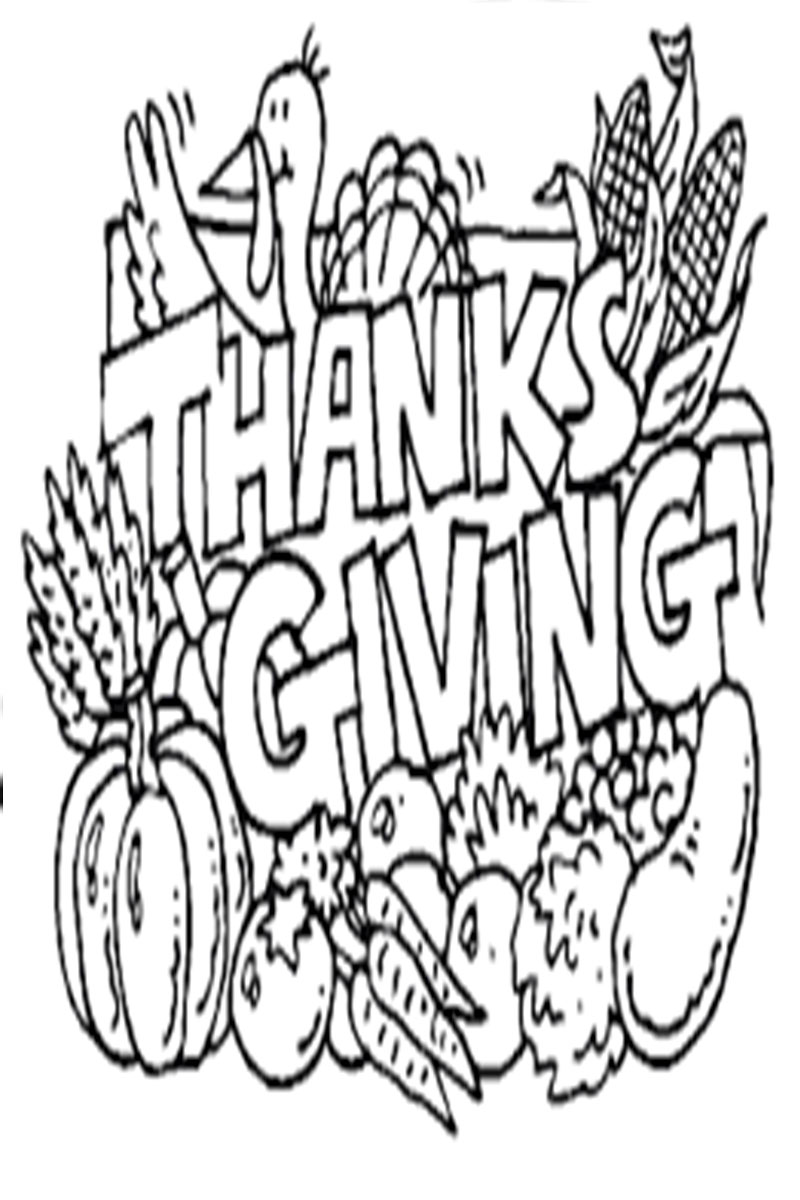 Funny Thanksgiving Coloring Page
