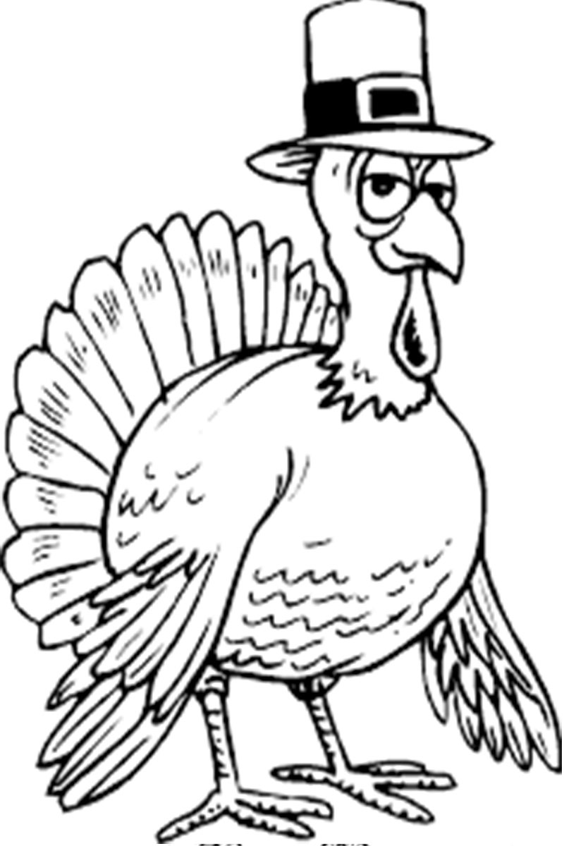 Funny Thanksgiving Coloring Pages for Kids Free
