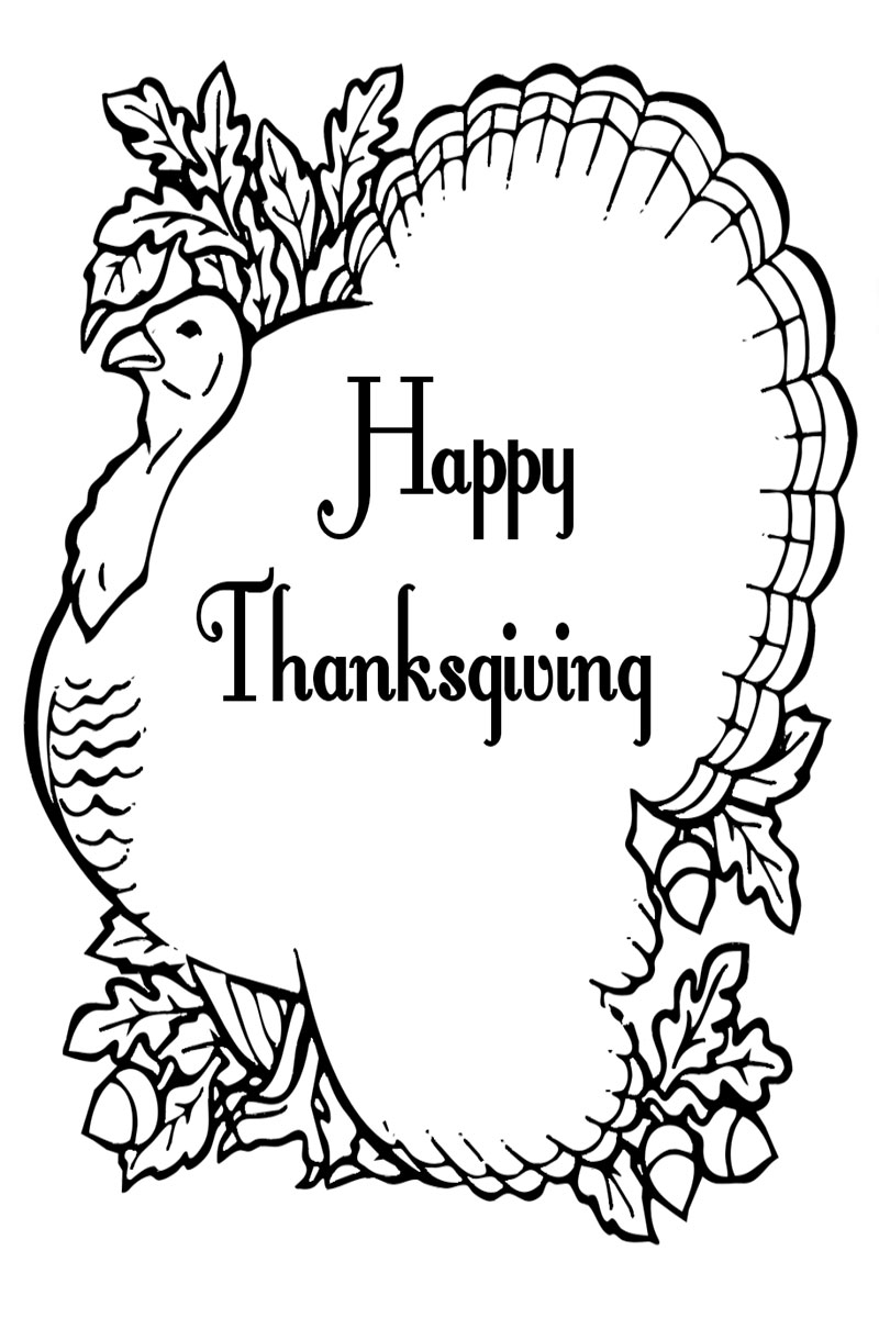 Funny Thanksgiving Coloring Pages for Preschoolers