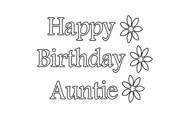 Happy Birthday Aunt Coloring Pages Download