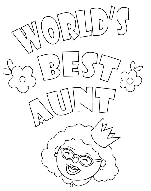 Happy Birthday Aunt Coloring Pages Free