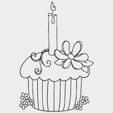 Happy First Birthday Colouring Pages