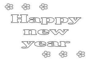 Printable Happy New Year Coloring Pages