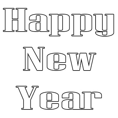 Happy New Year Coloring Page Free