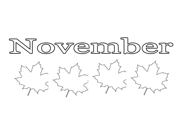 November Coloring Pages For preschoolers