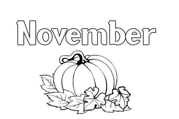 Preschoolers November Coloring Pages