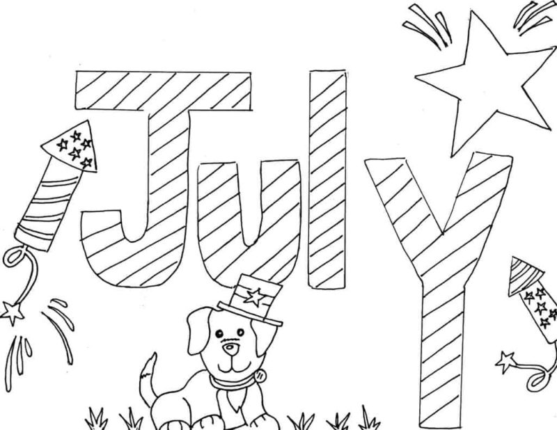 July Coloring Pages Free