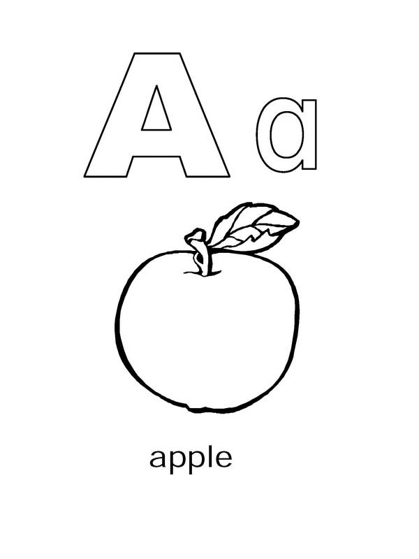 Letter A Coloring Pages for Preschoolers