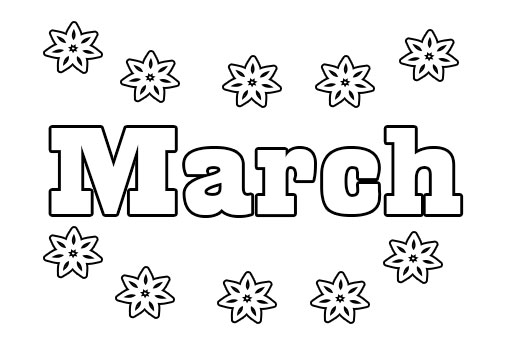 March Coloring Pages Printable