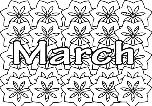 March Coloring Pages for Adults
