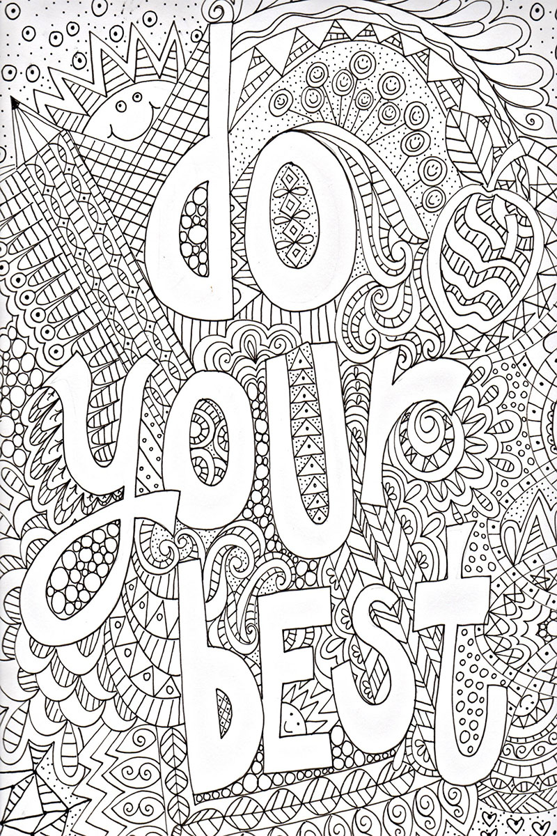 Motivational Coloring Pages