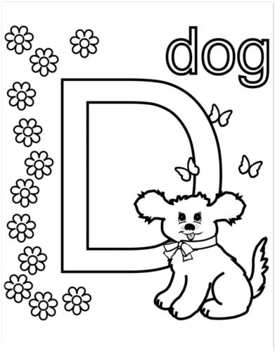 Alphabet D Coloring Pages Free | Free Coloring Pages