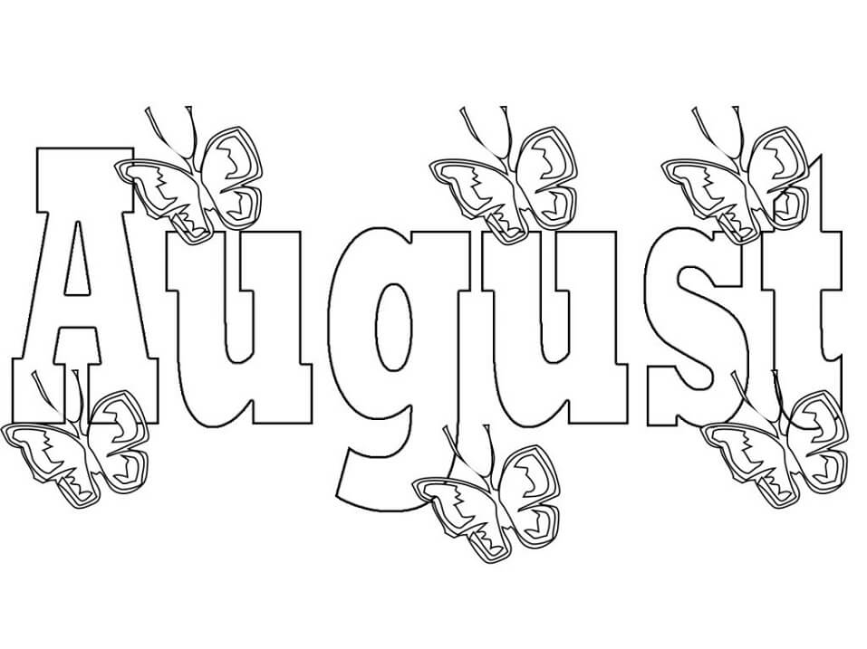 August Coloring Pages For Toddlers
