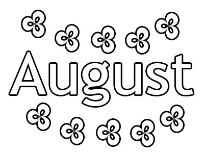 August Flower Coloring Pages