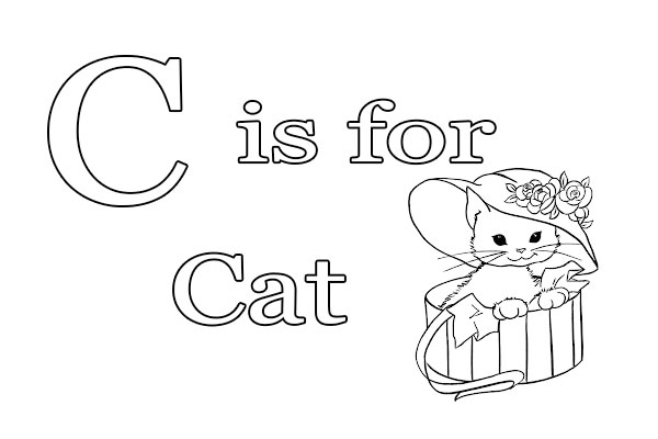 Letter C Coloring Pages for Preschoolers