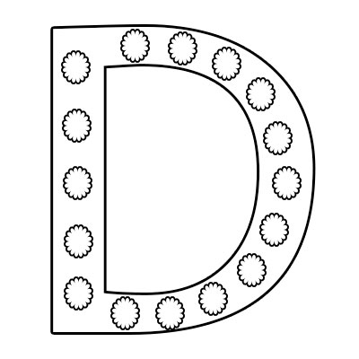 Letter D Coloring Pages for Toddlers