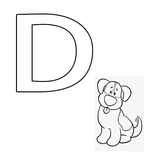 Printable Letter D Coloring Pages