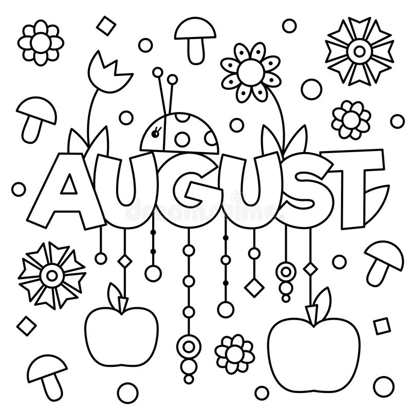 August Preschool Coloring Pages Free
