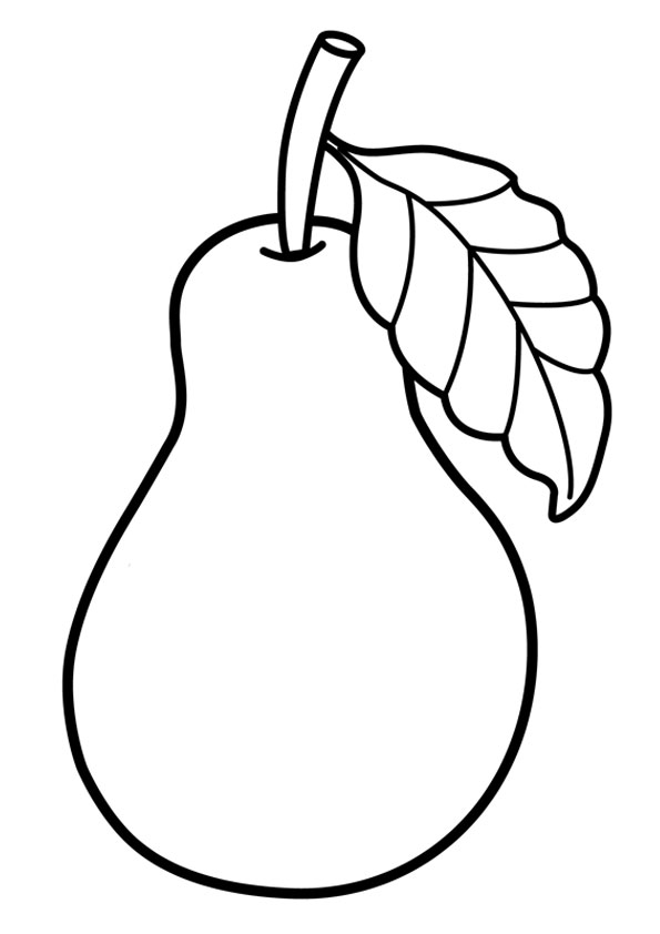 Free Pear Coloring Pages