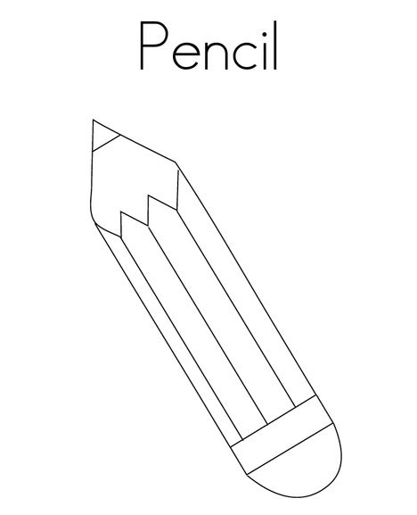 Free Pencil Coloring Pages