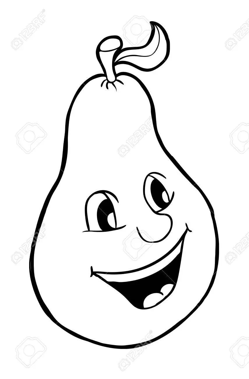 Pear Coloring Pages for Kids