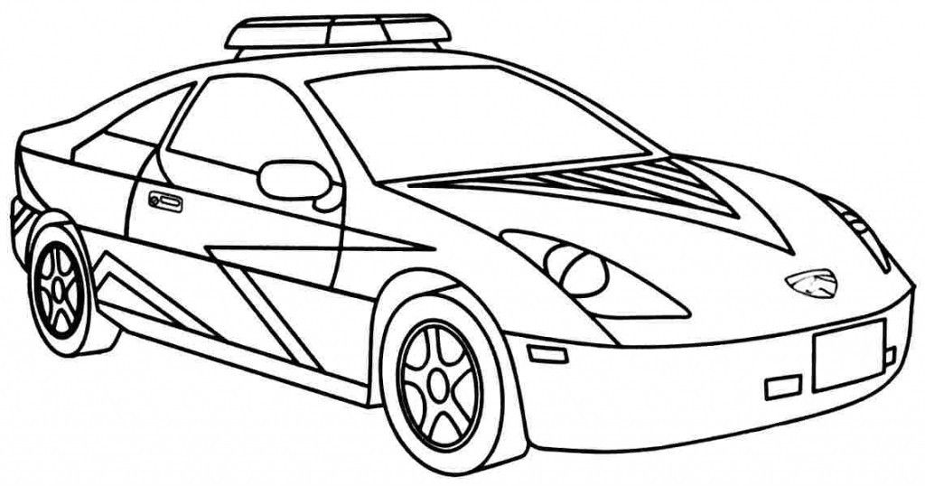 Police Car Coloring Pages for Boys