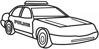 Police Car Coloring Pages to print