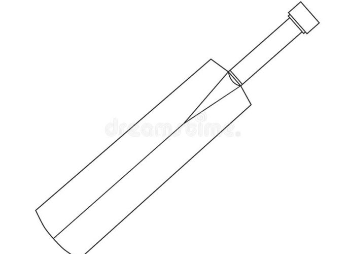 Cricket Bat Coloring Pages Free