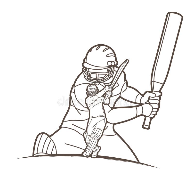 Cricket Bat Coloring Pages free download