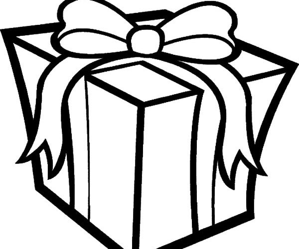 Box of Christmas Gift Coloring Pages