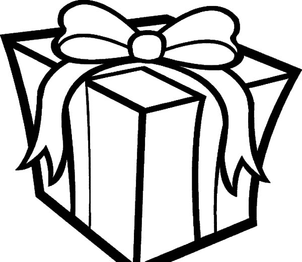 Box of Christmas Gift Coloring Pages