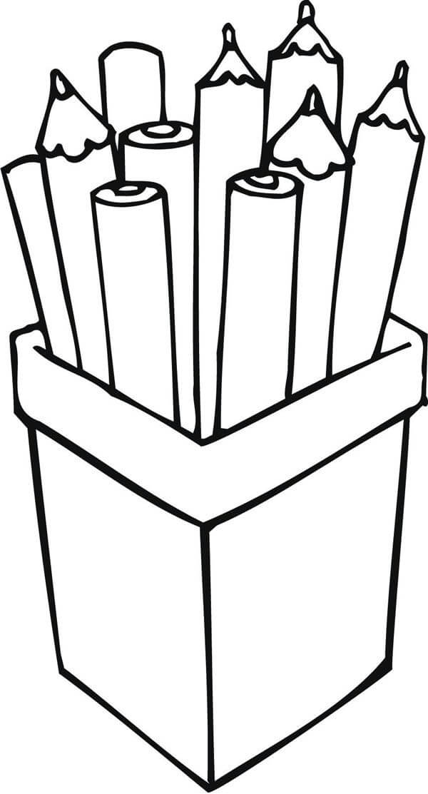 Pencil Box Coloring Pages