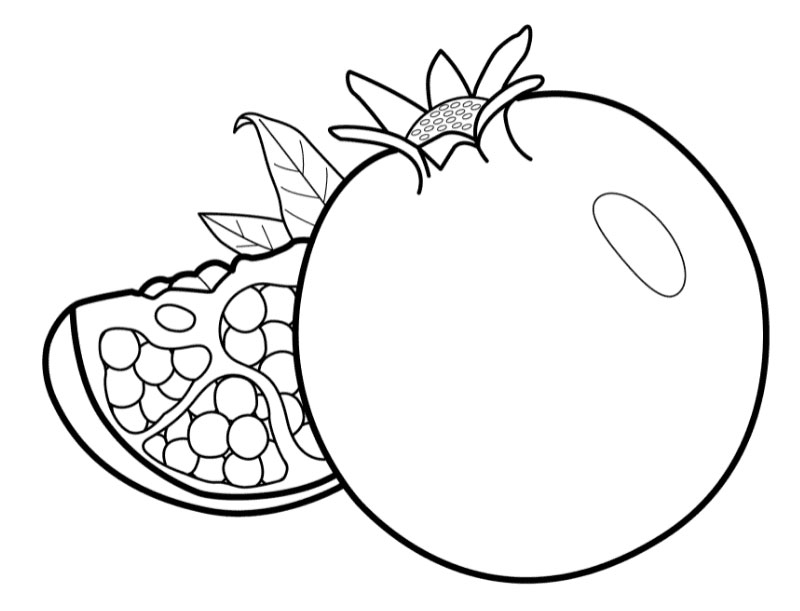 Pomegranate Coloring Pictures