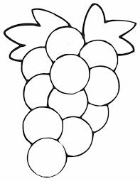 Grapes Coloring Pages Blank