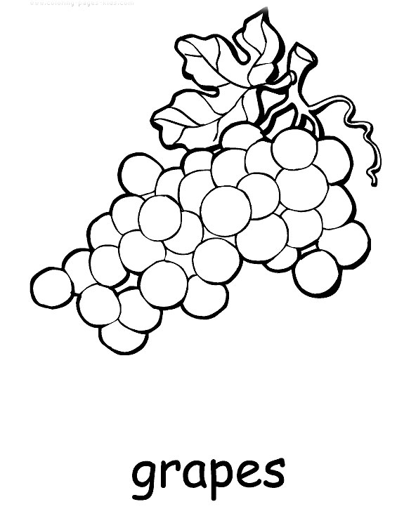 Grapes Coloring Pages to Print