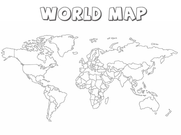 41+ World Map Coloring Page