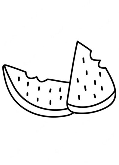 45+ Watermelon Coloring Page