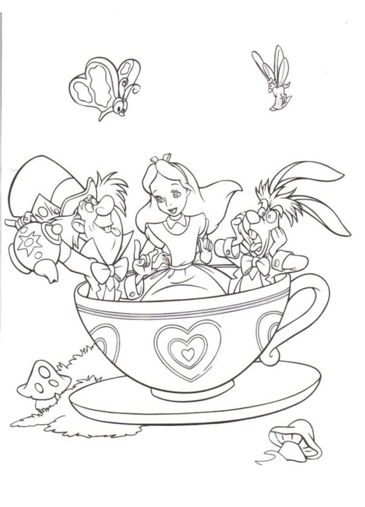 31+ Alice In Wonderland Coloring Pages