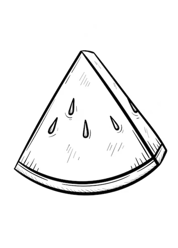 45+ Watermelon Coloring Page