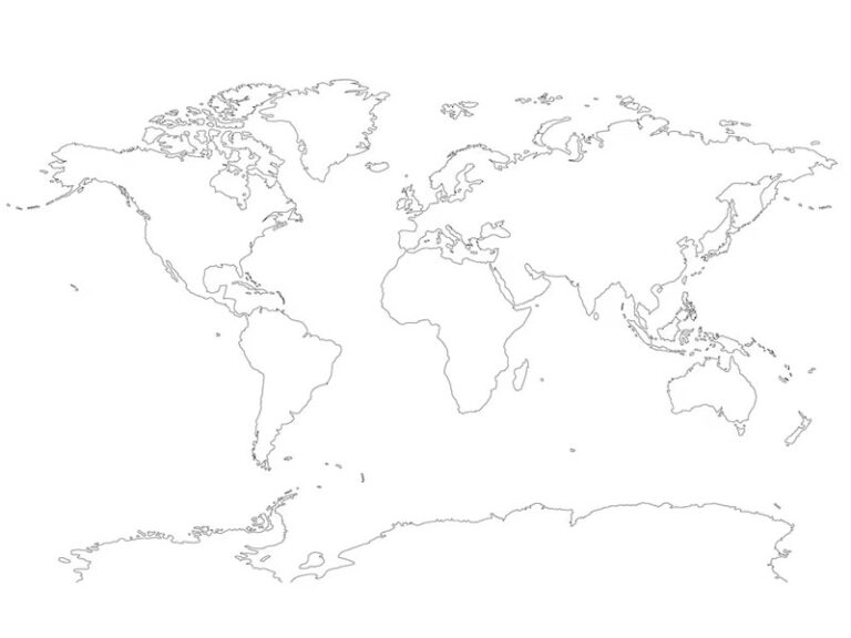 41+ World Map Coloring Page