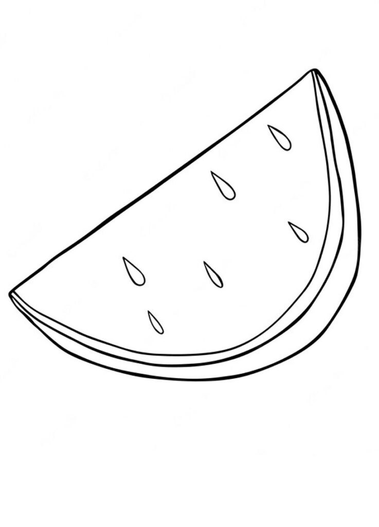 45+ Watermelon Coloring Page