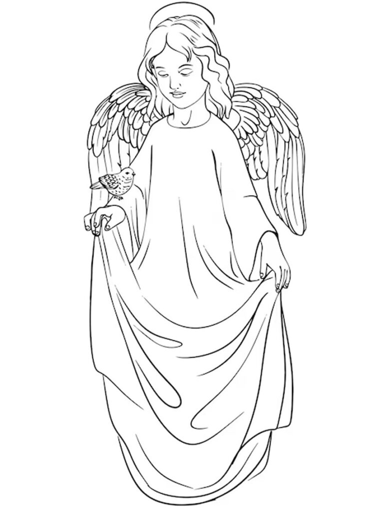 35+ Angel Coloring Pages