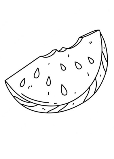 45+ Watermelon Coloring Page