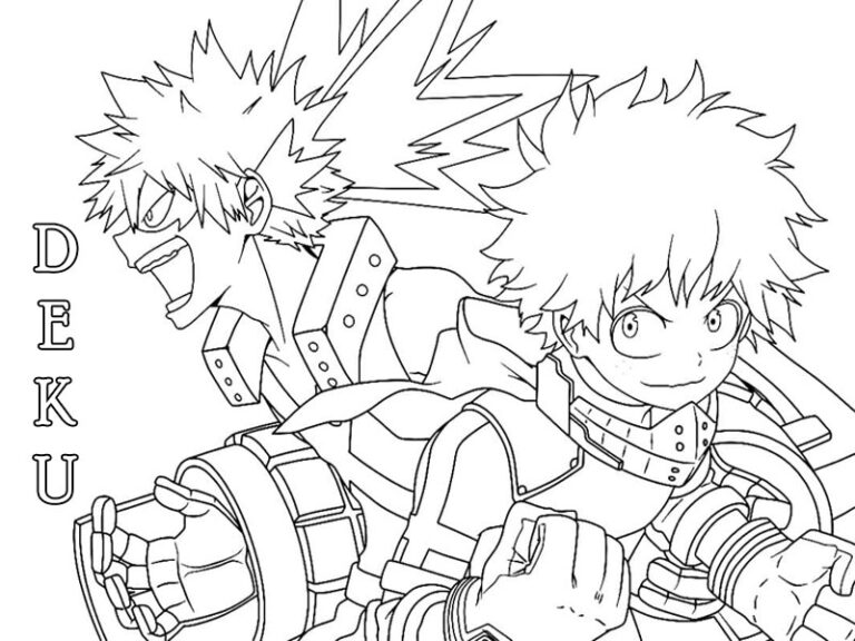 45+ Deku Coloring Pages