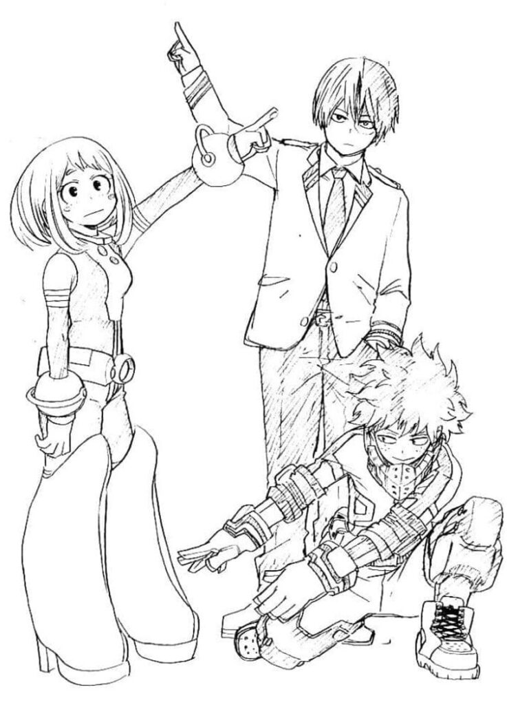 45+ Deku Coloring Pages