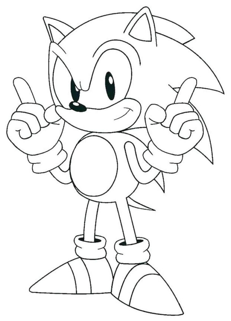 41+ Sonic Colouring Pages