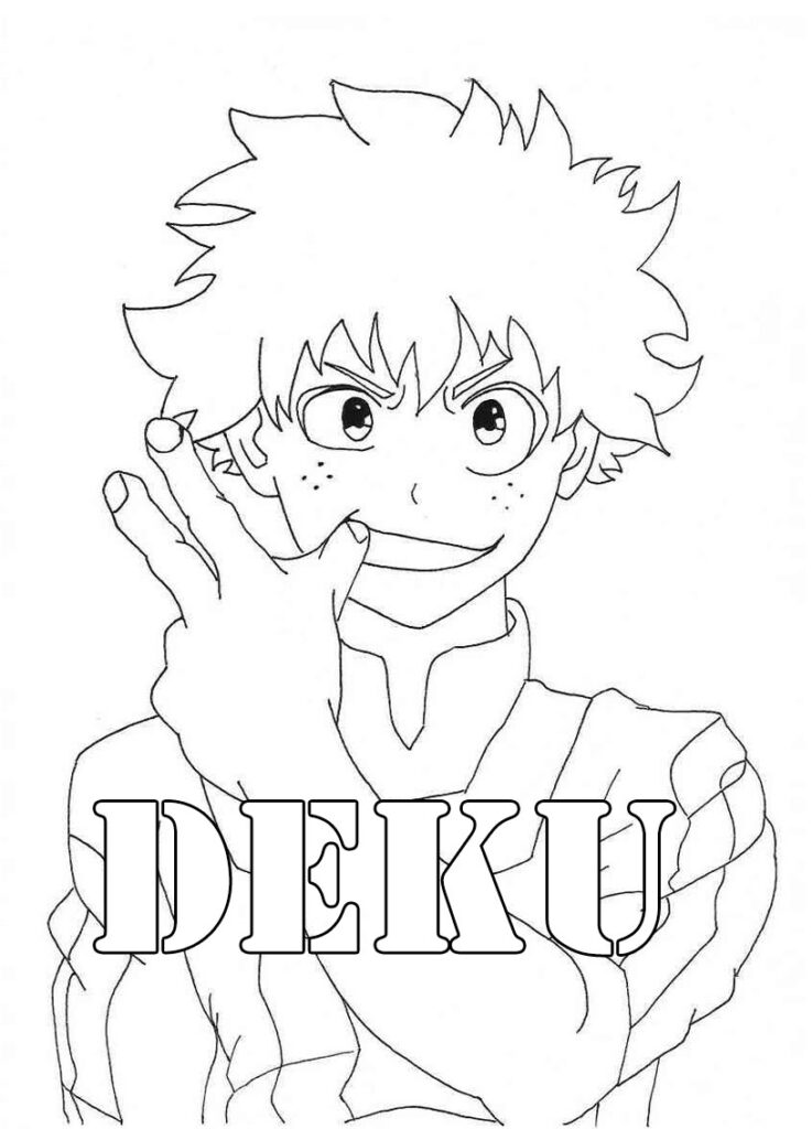 45+ Deku Coloring Pages