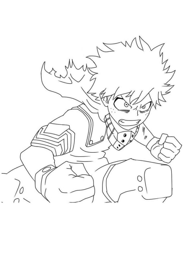 45+ Deku Coloring Pages